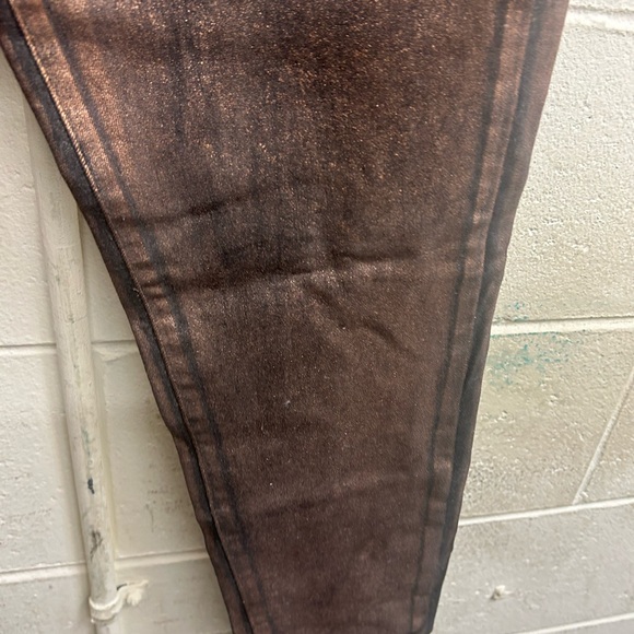 Levi Strauss Jean leggings 33 in copper and black. Button and zipper closure - Picture 10 of 13